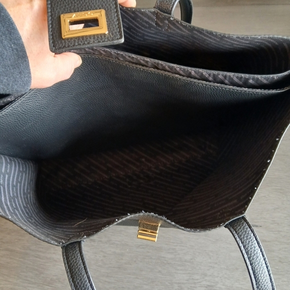 ALDO Black Leather Tote Bag EXCELLENT CONDITION - Picture 5 of 5